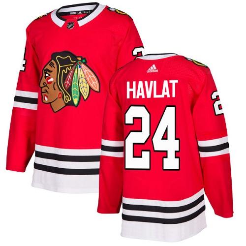 Adidas Blackhawks #24 Martin Havlat Red Home Authentic Stitched NHL Jersey